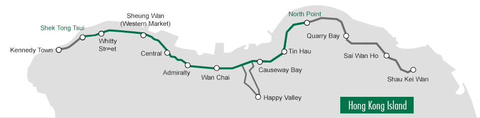 Hong Kong Tramway Map